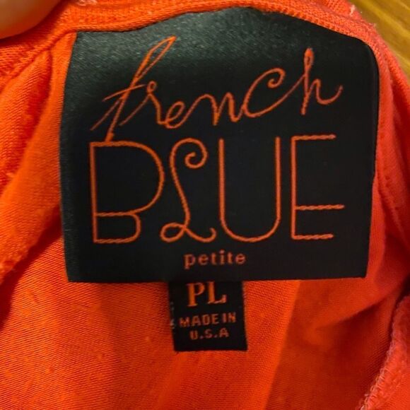 French Blue Petite Large Coral Top W/ Back Slit - Picture 8 of 10